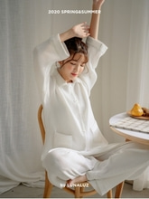 [10%쿠폰증정] 여성 모달와플 상하잠옷(2C긴소매카라넥) 20-00131바니벨라 루나루즈 여성잠옷
